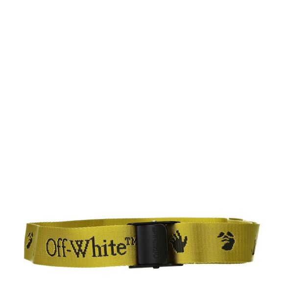 Off-White Industrial Logo Belt Women Yellow Belts